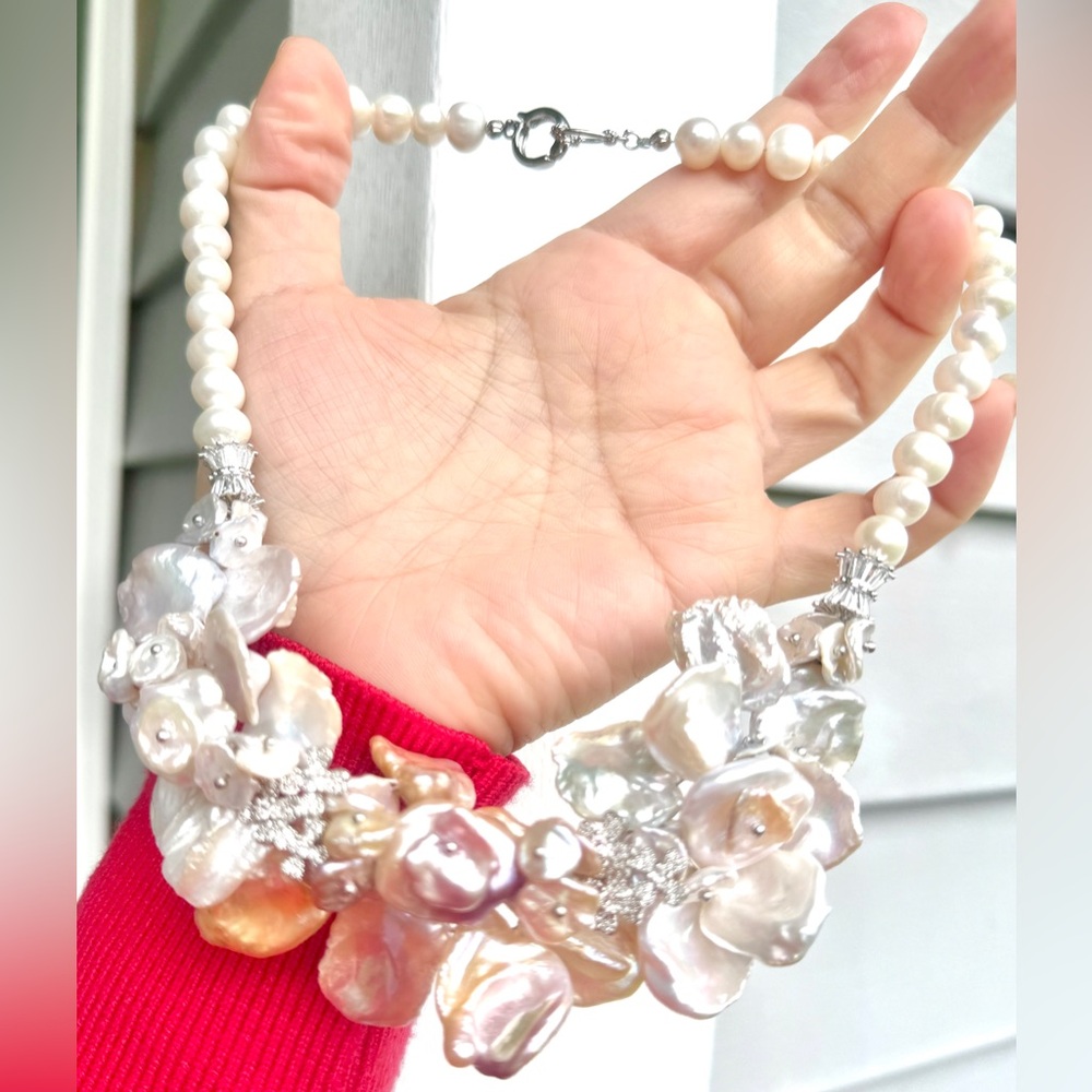 Handmade Gradient Freshwater Pearl  Natural Baroque Pearls | One of a Kind